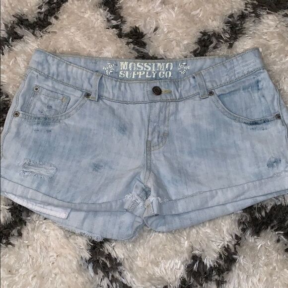 Mossimo Jean Distressed Shorts 7 - Picture 1 of 3